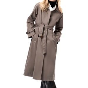 Bernardo Getaway Belted Trench Coat Taupe